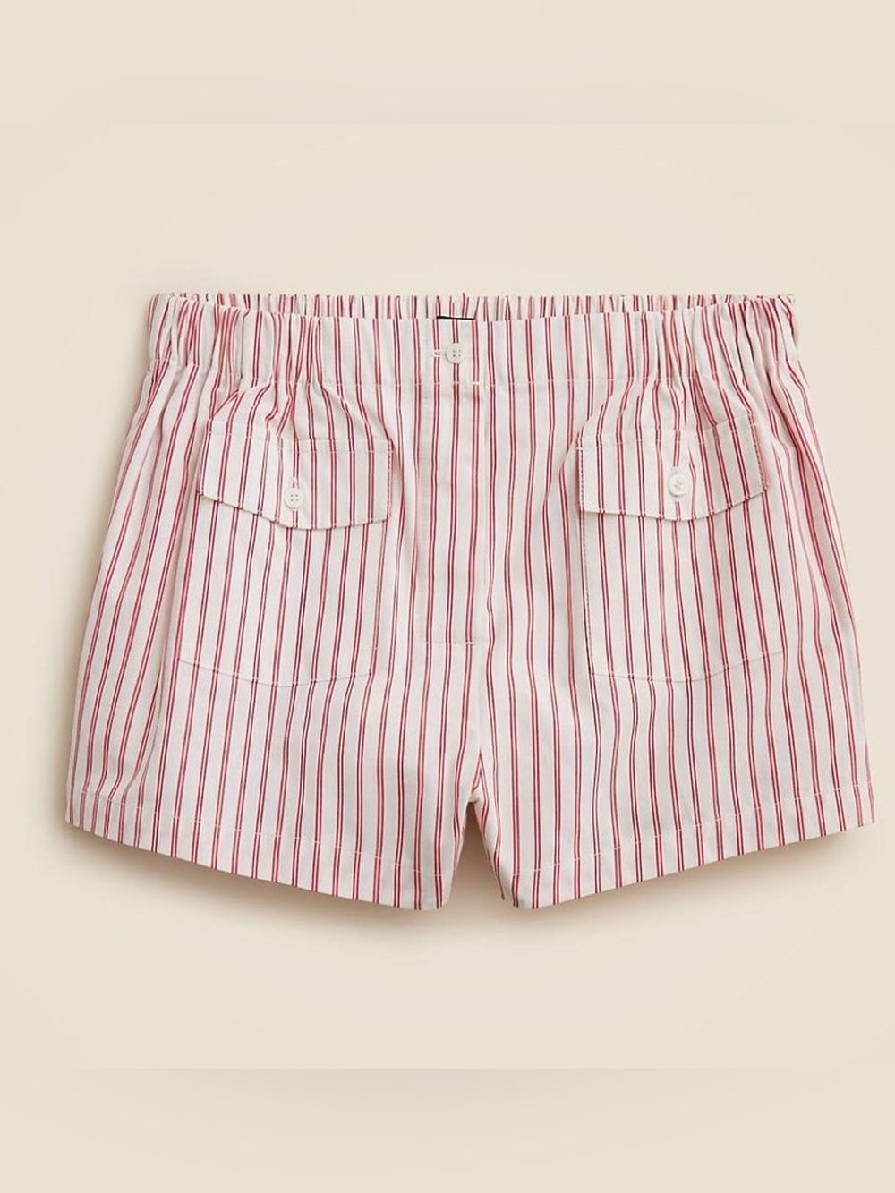 J. Crew Pink & White Striped Women's Cotton Shorts - size 6